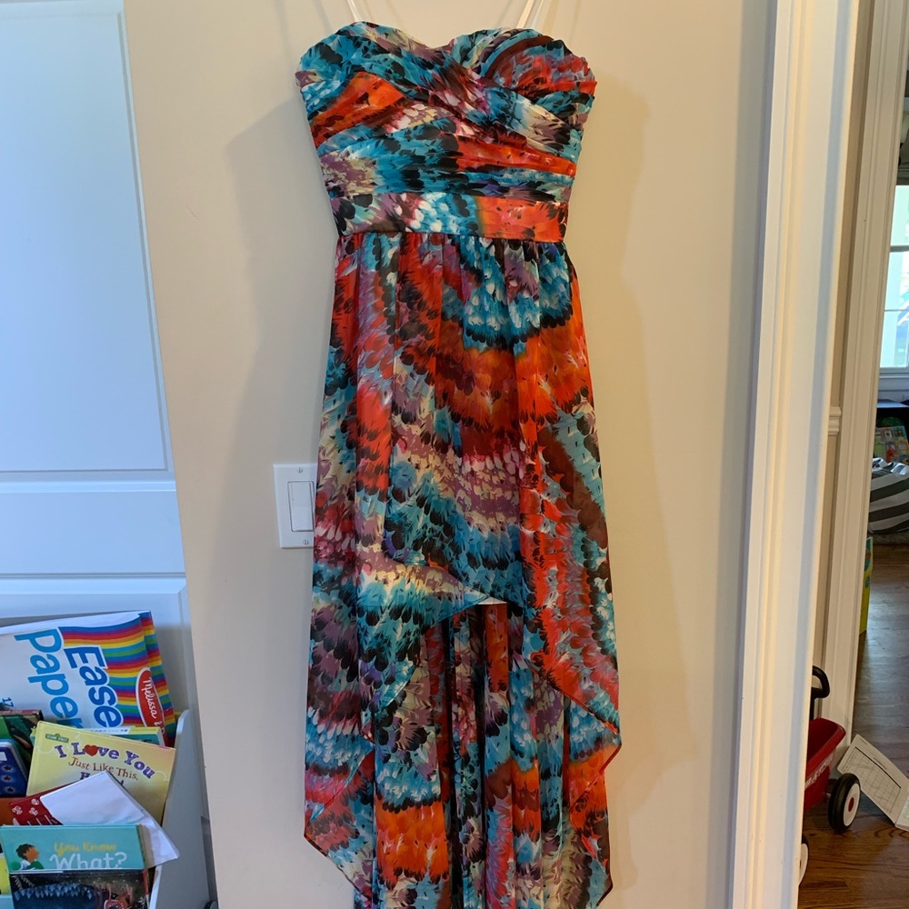 Aidan Mattox High-low floral dress